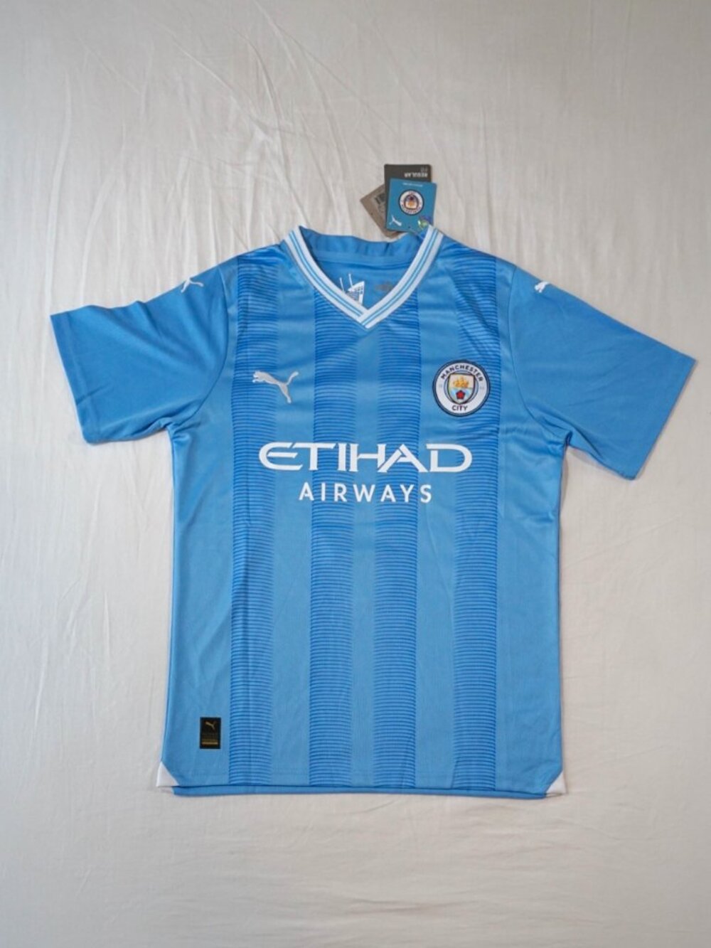 Blue Halland 23/24 Puma Mancity Home Jersey
